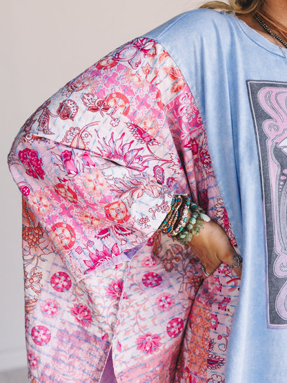 Janis Joplin Graphic Top - Blue