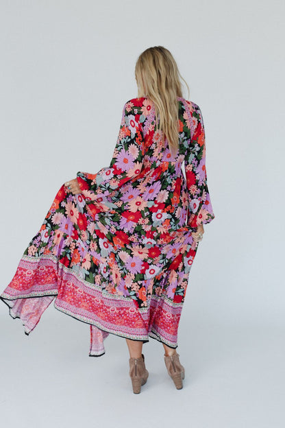 Meadow Edge Maxi Dress - Black Multi
