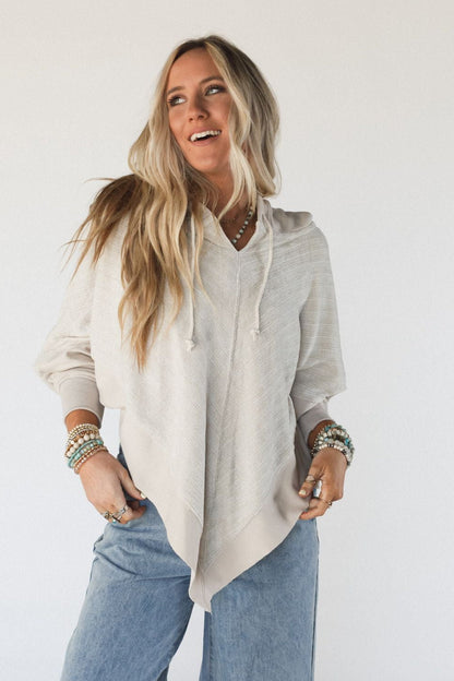 High Point Hoodie Top - Beige
