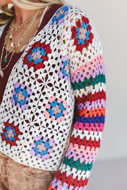 Daisy Moon Crochet Cardigan - Multi