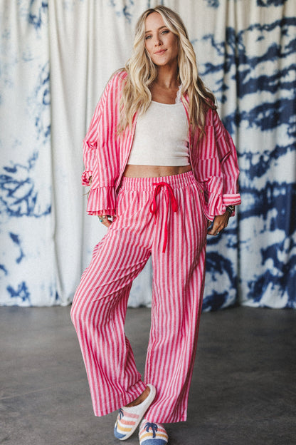 Dreamy Nights Striped Set - Red