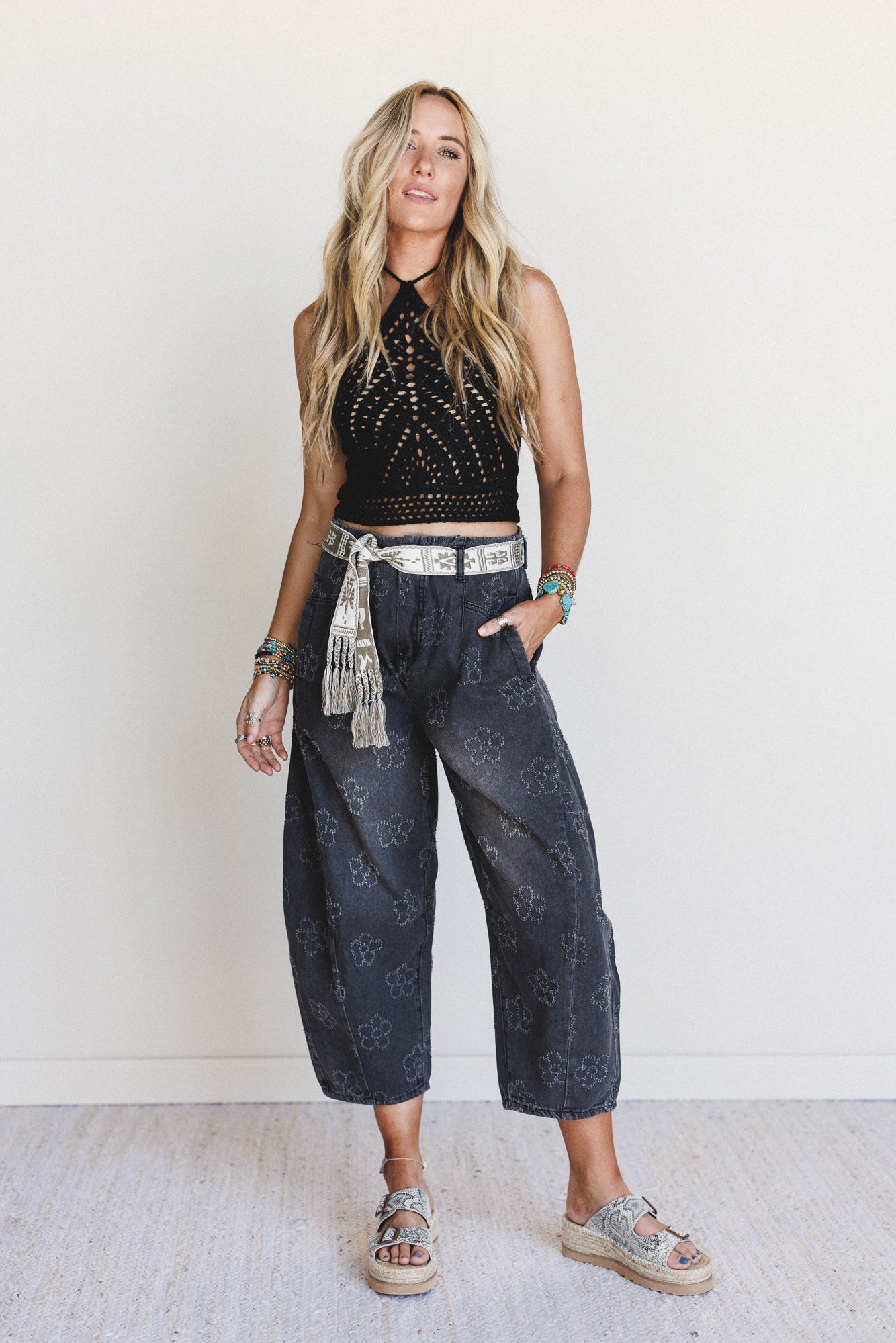 Keilani Halter Tie Top - Black