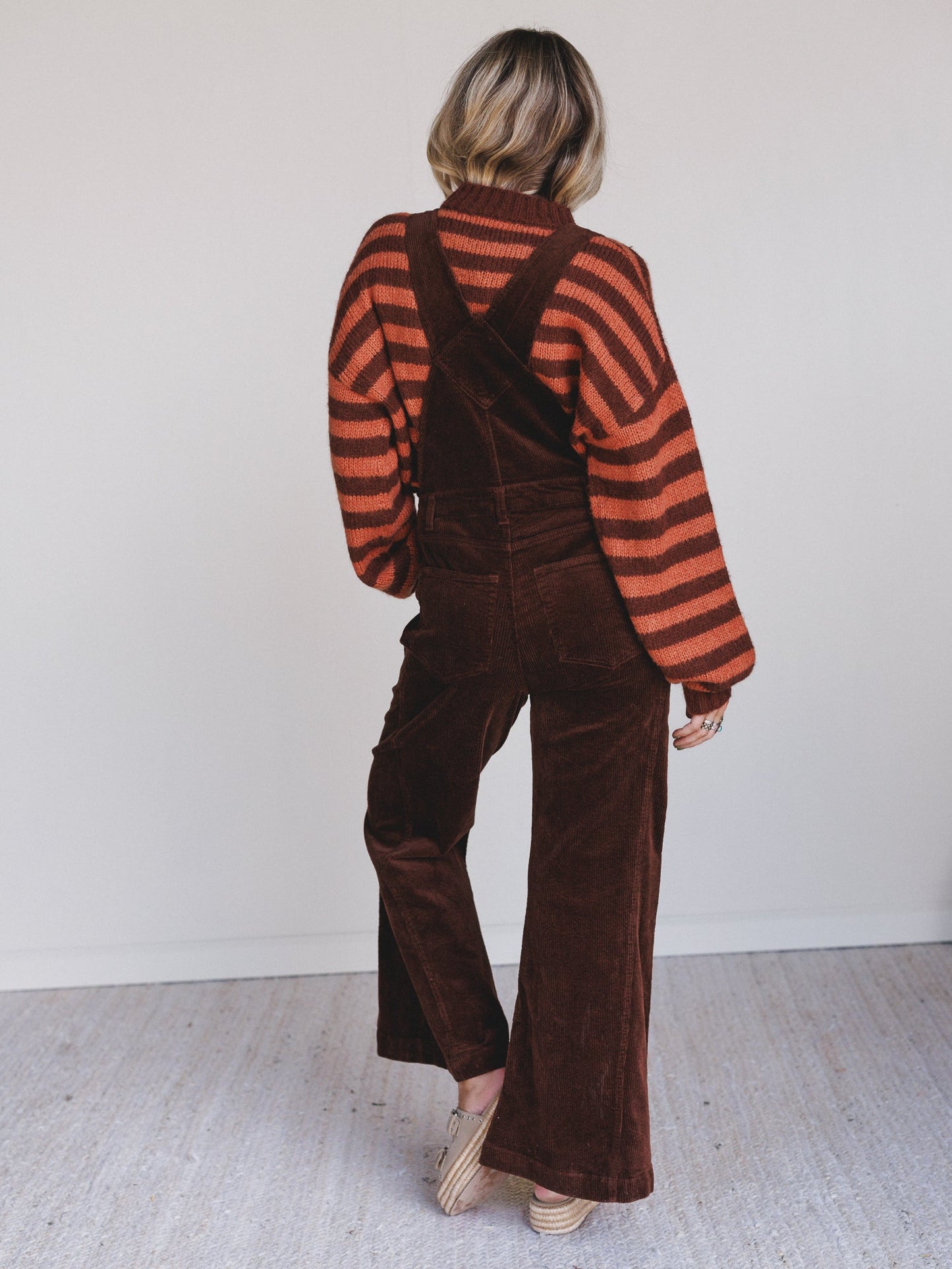 Wanderheart Corduroy Overalls - Brown