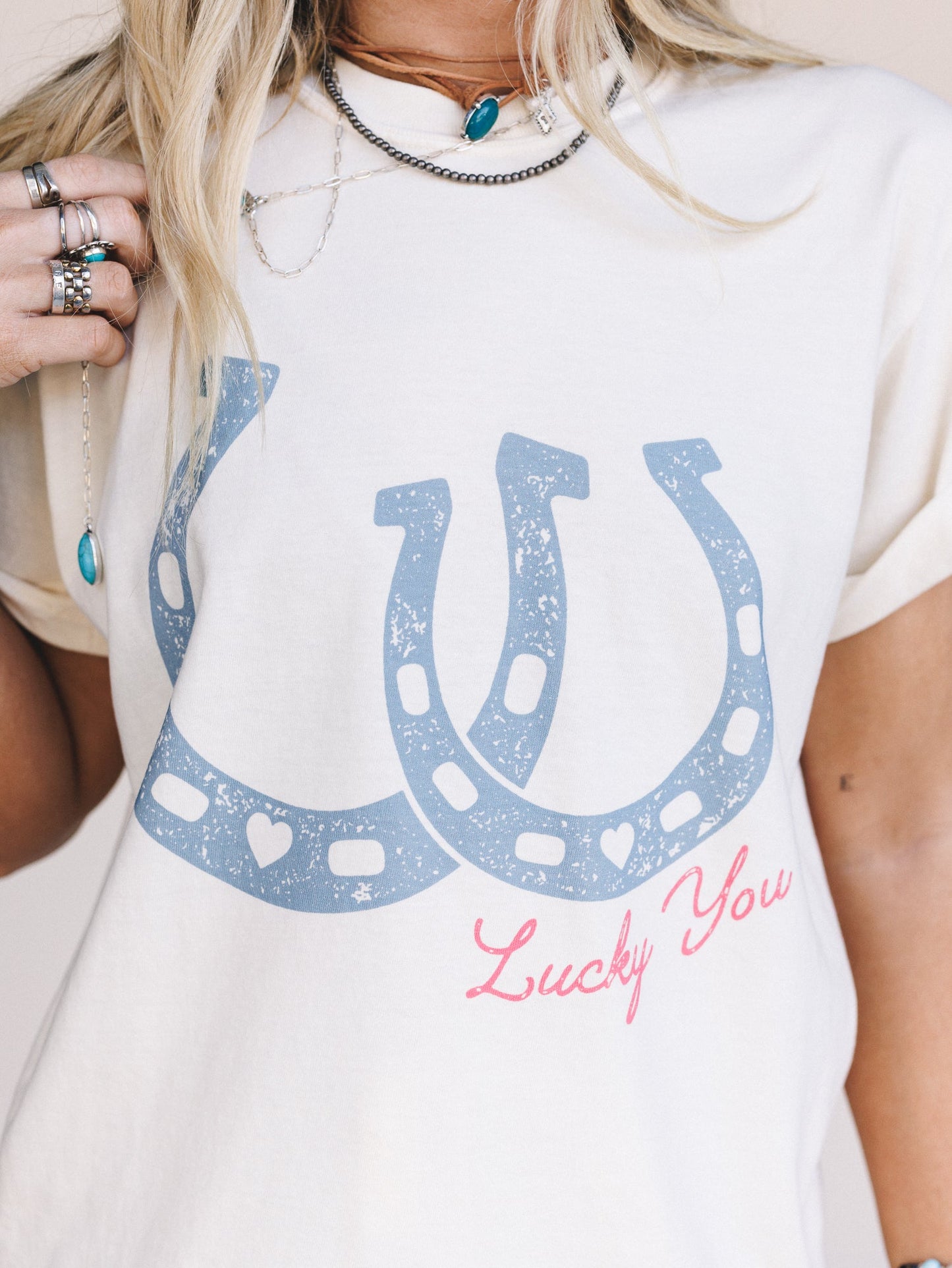 The Nest Lucky You Graphic Tee - Ivory