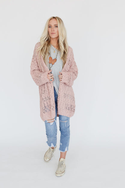 Cara Oversized Cardigan - Pink