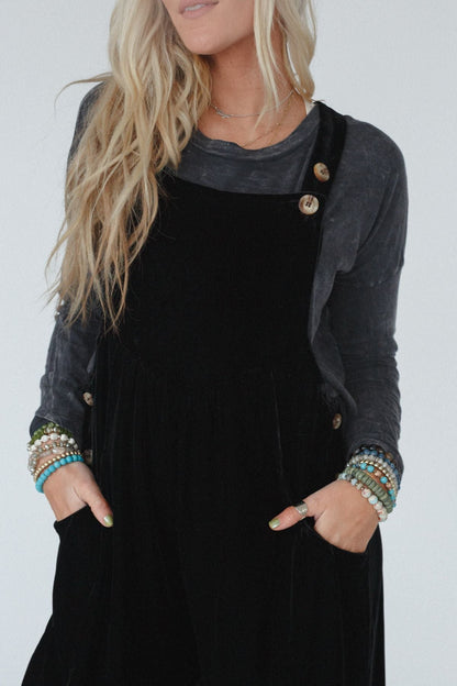 Beau Velvet Jumpsuit - Black