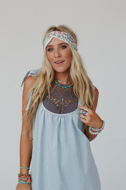 Whats The Stitch Headband - White