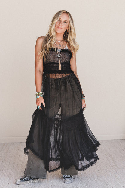 Light Layers Maxi Dress - Black
