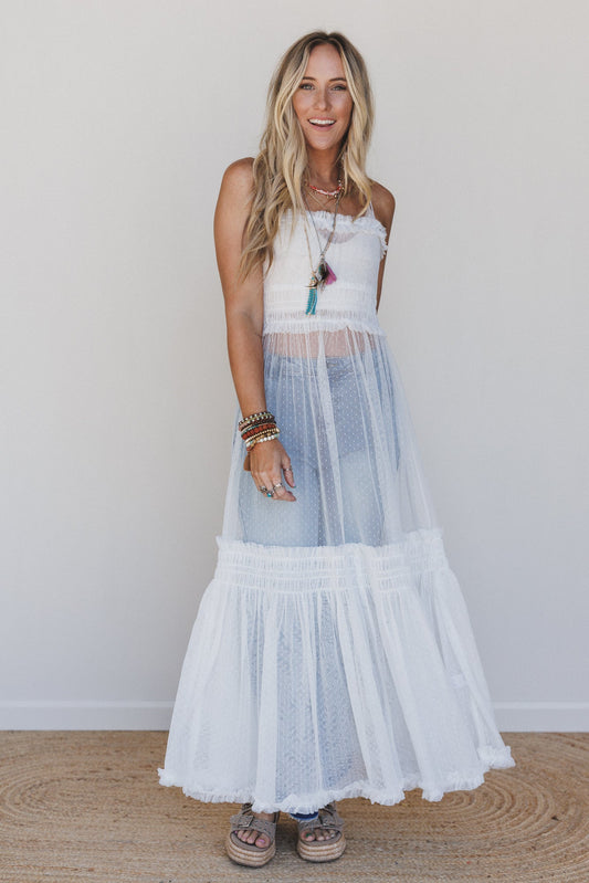 Light Layers Maxi Dress - White