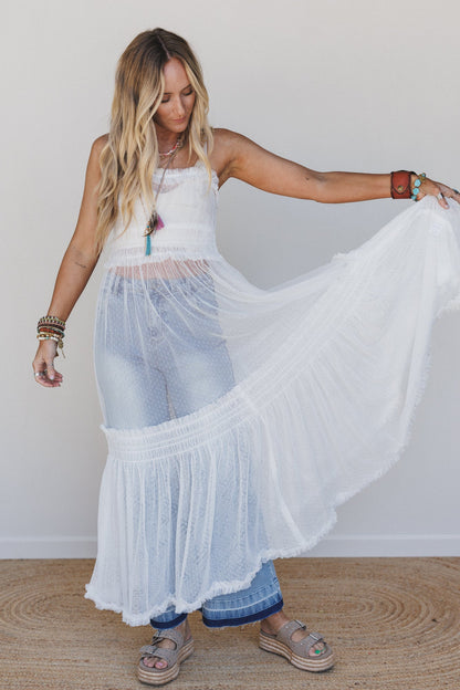 Light Layers Maxi Dress - White
