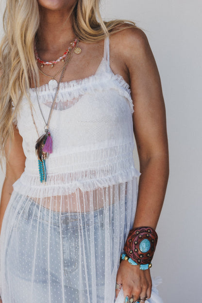 Light Layers Maxi Dress - White