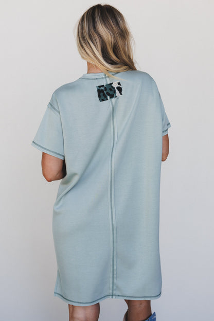 Wild Peace Tee Dress - Sage