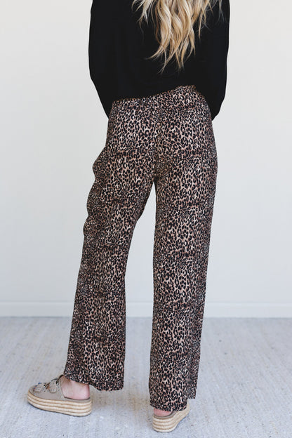Wild Rhythm Leopard Print Pants - Brown Leopard