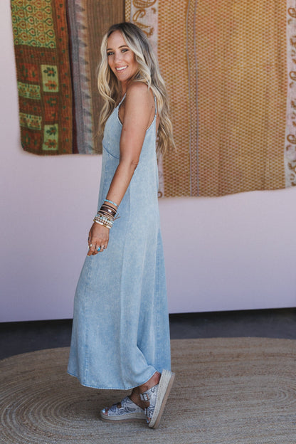 Wild Bay Maxi Dress - Blue Gray