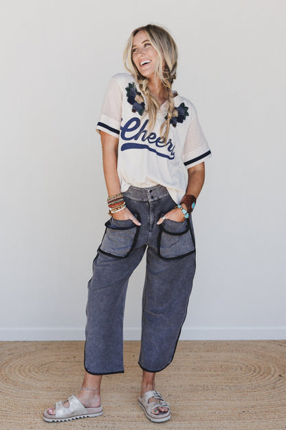 Cheers Floral Patchwork Top - Beige