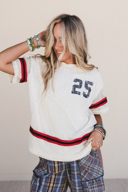 Varsity Bound Top - Ivory