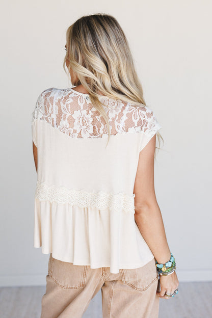 Romantic Trails Top - Cream