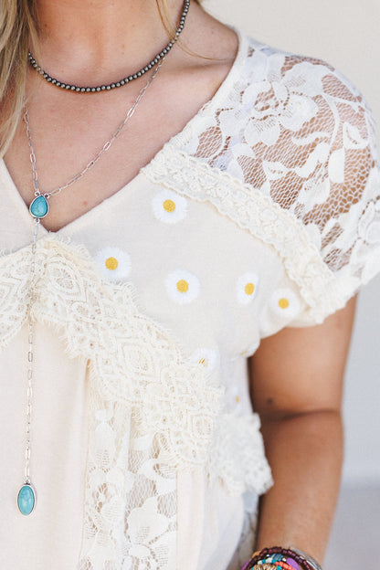 Romantic Trails Top - Cream