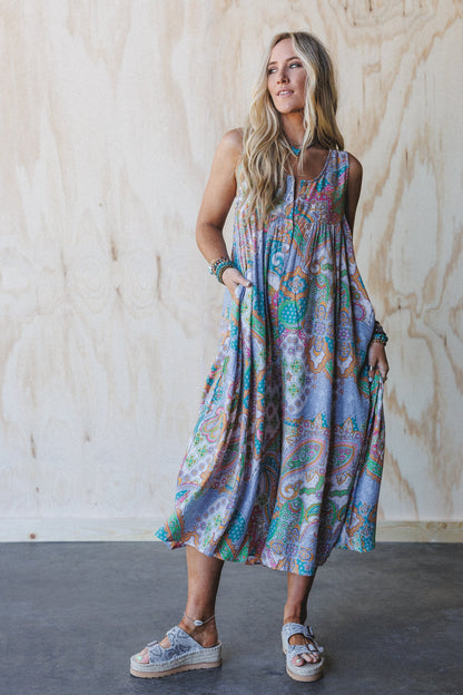 Leona Paisley Print Jumpsuit - Lime