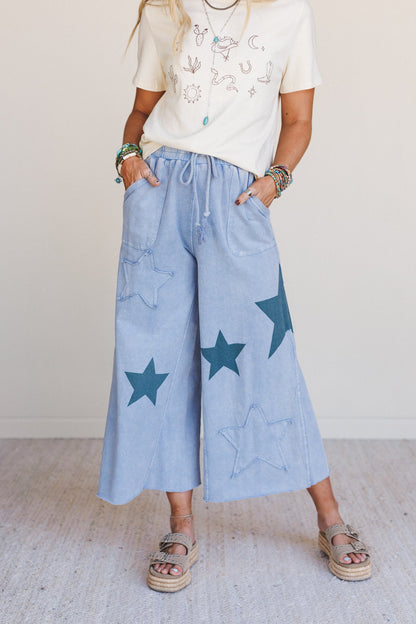 Wishful Thinking Wide Leg Pants - Blue