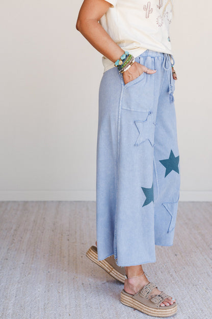 Wishful Thinking Wide Leg Pants - Blue