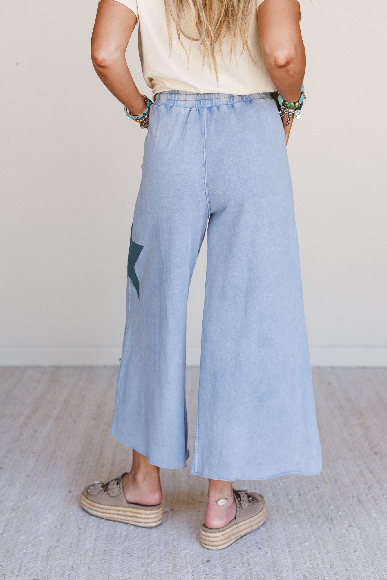 Wishful Thinking Wide Leg Pants - Blue