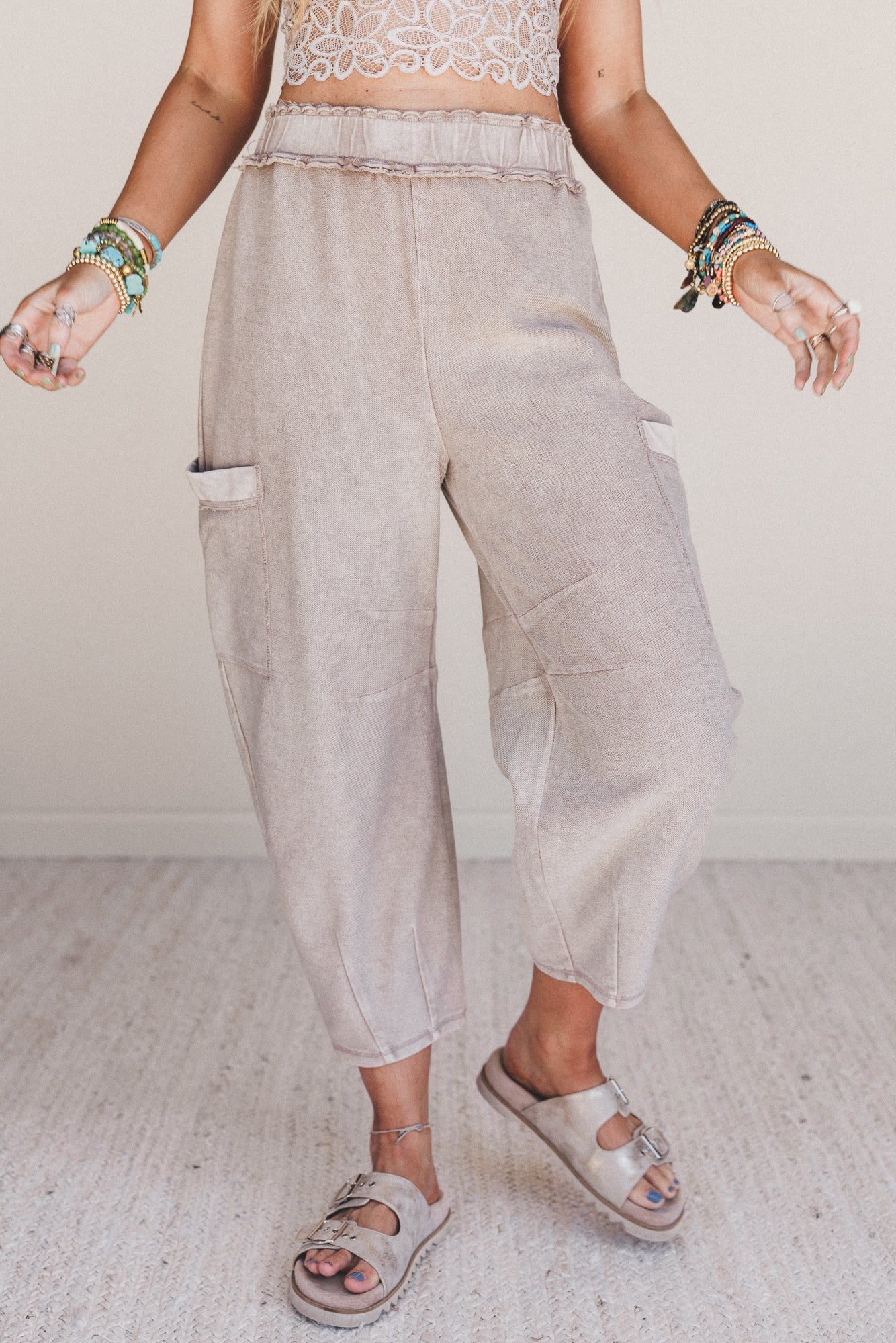 Nomad Flow Terry Knit Pants - Mocha