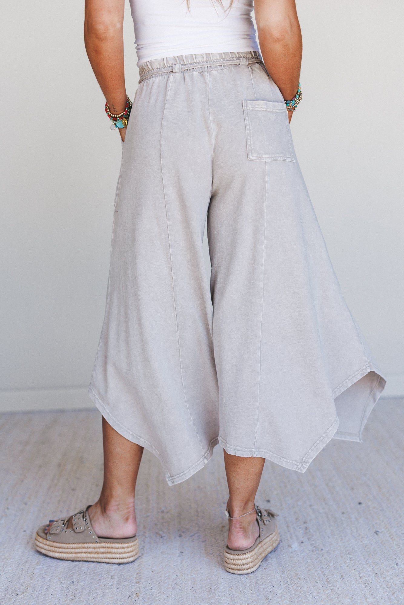 Eventide Wide Leg Pants - Khaki