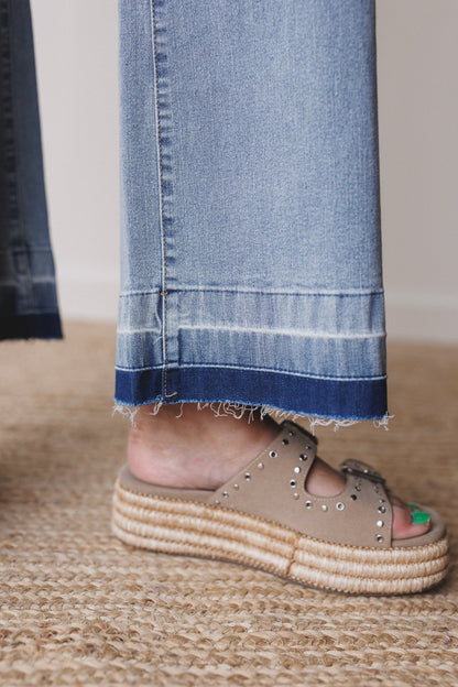 Jonathon Wide Leg Jeans - Washed Denim