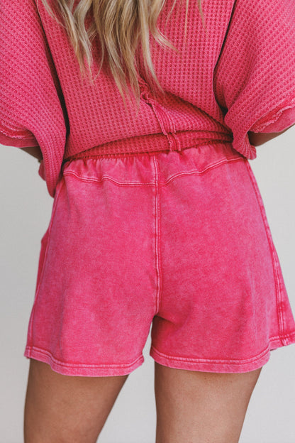 Daisy Days Patchwork Shorts - Red