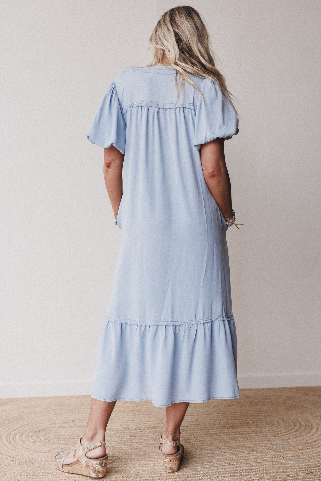 Sonora Sun Button Down Maxi Dress - Blue
