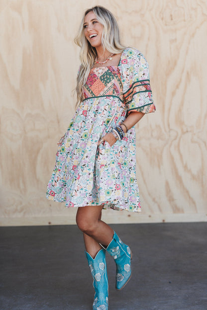Beyond Boundaries Floral Dress - White