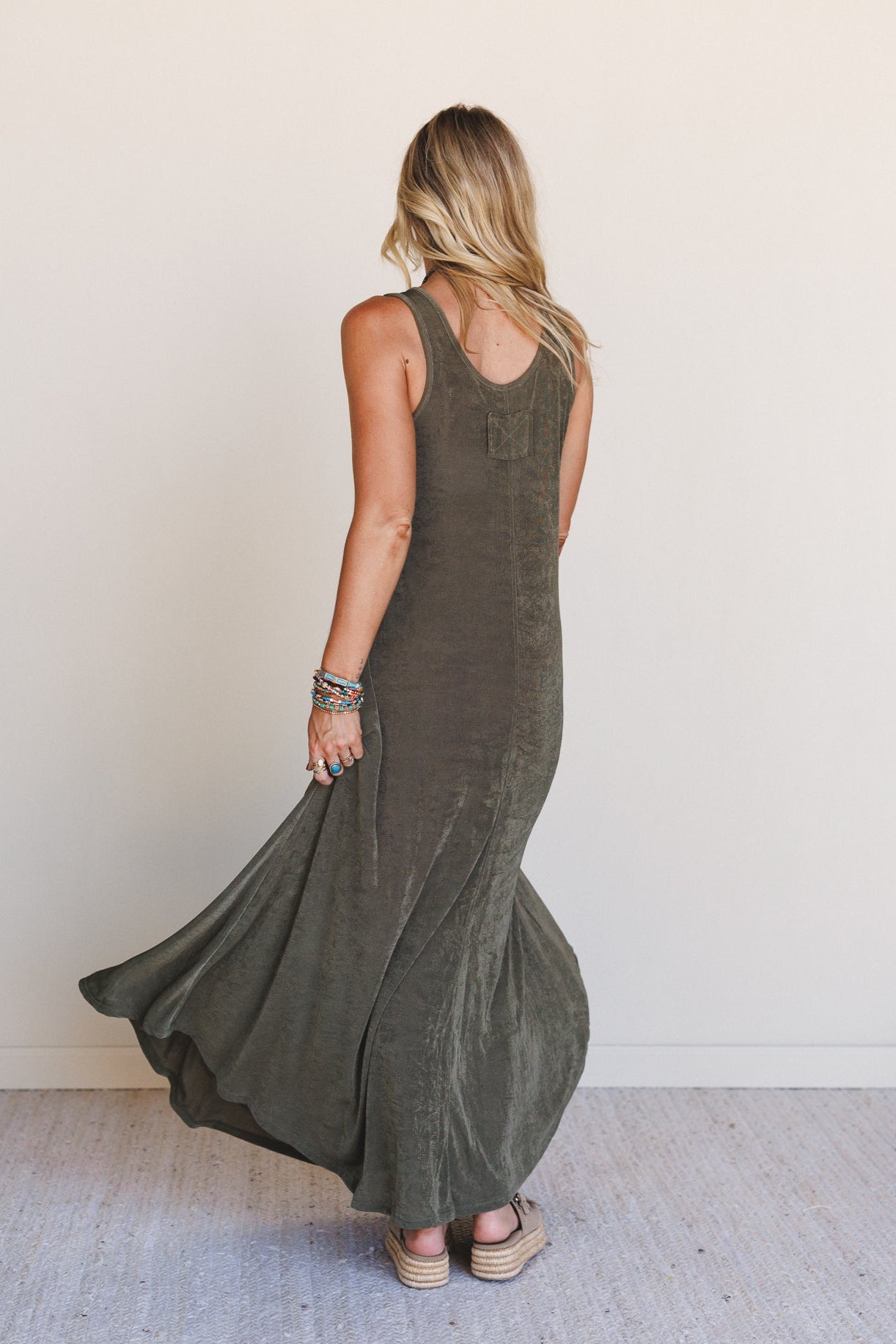 Timeless Grace Maxi Dress - Olive