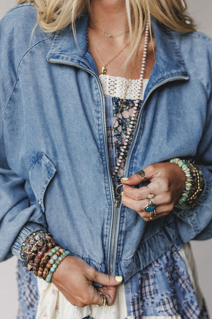 Top Flight Bomber Jacket - Blue