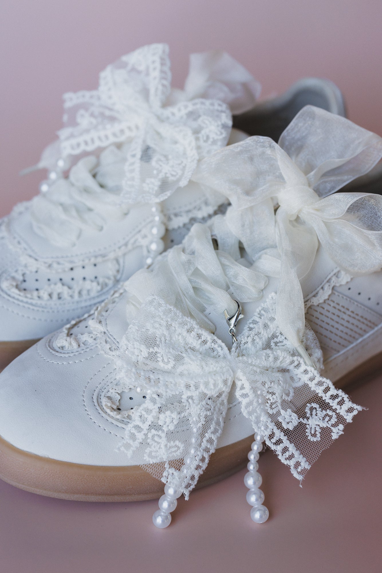 Make It Yours Bow Embroidered Sneakers - Ivory