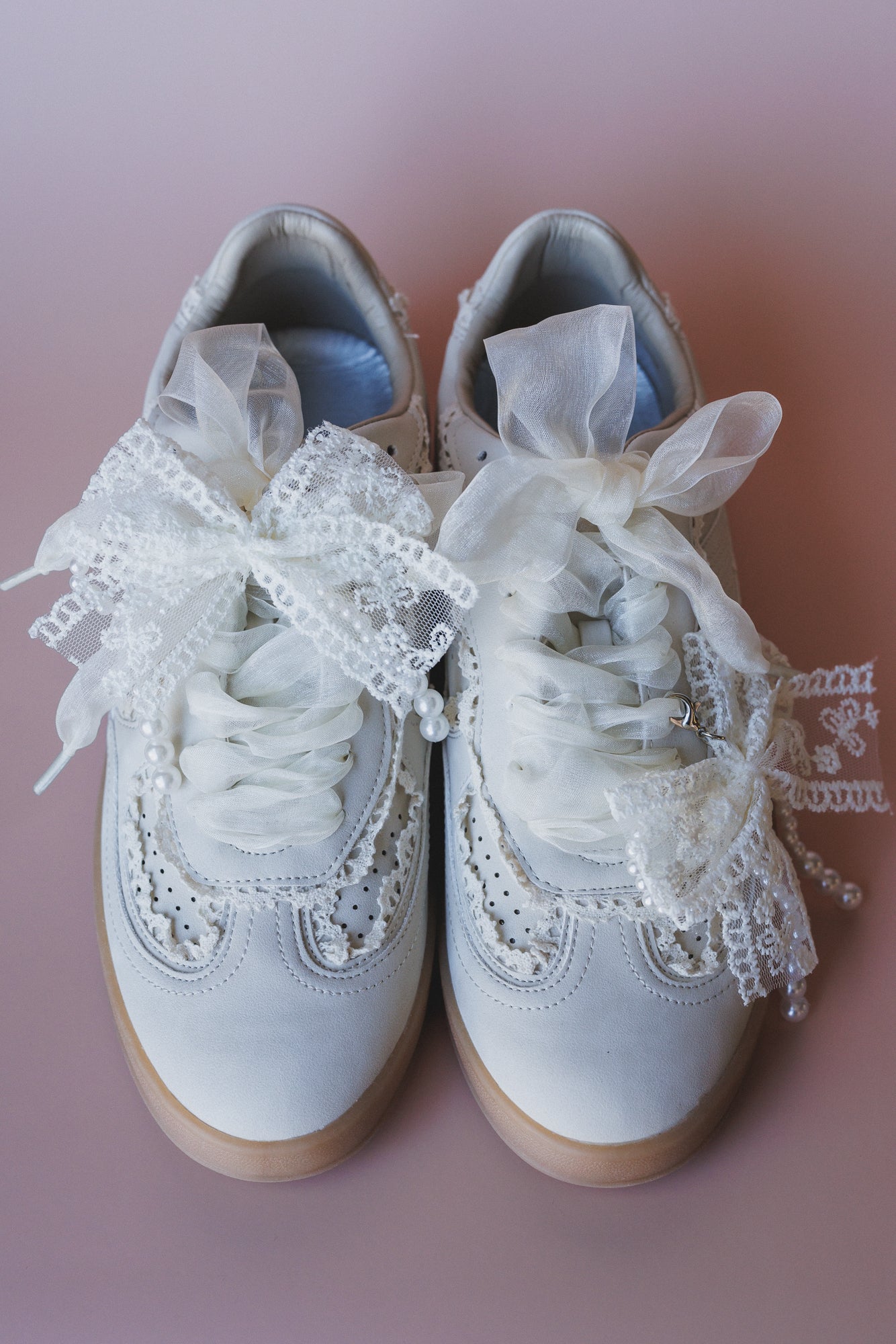 Make It Yours Bow Embroidered Sneakers - Ivory