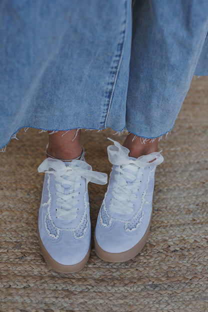 Make It Yours Bow Embroidered Sneakers - Purple