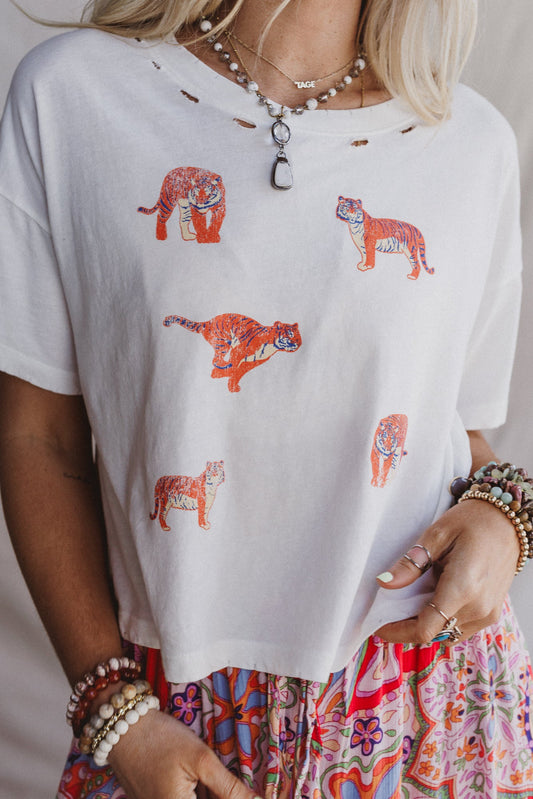 Wild Tracks Graphic Tee - Ivory