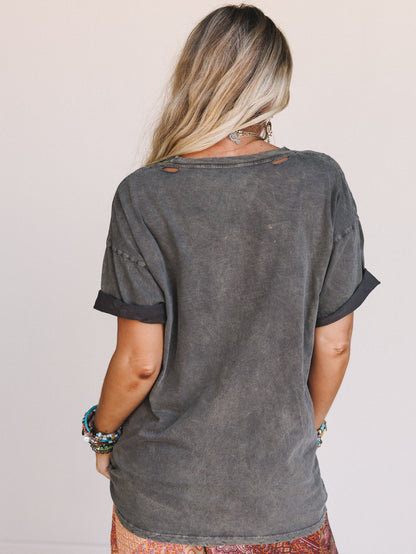 Wild Moves Tiger Graphic Tee - Charcoal