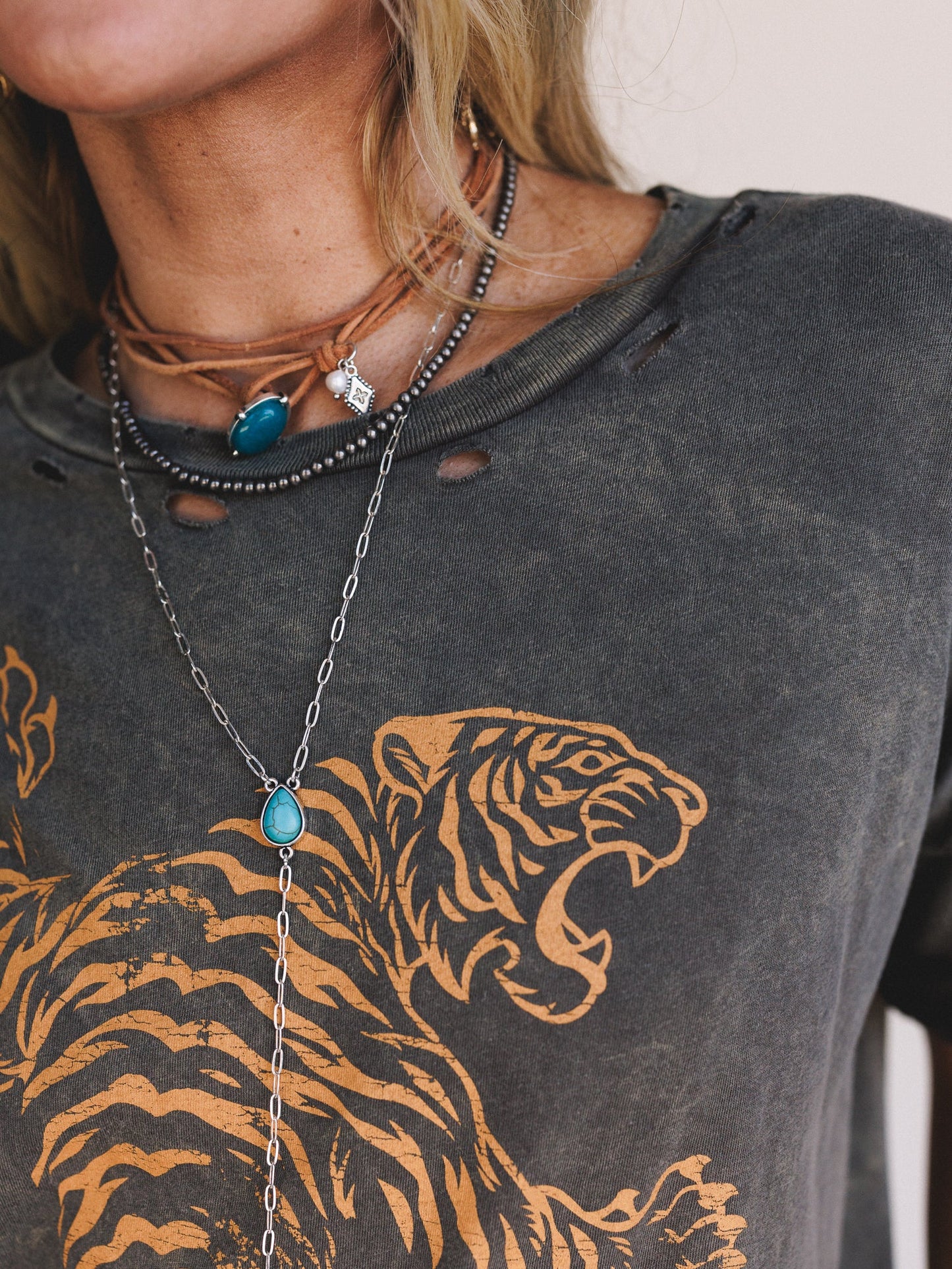 Wild Moves Tiger Graphic Tee - Charcoal