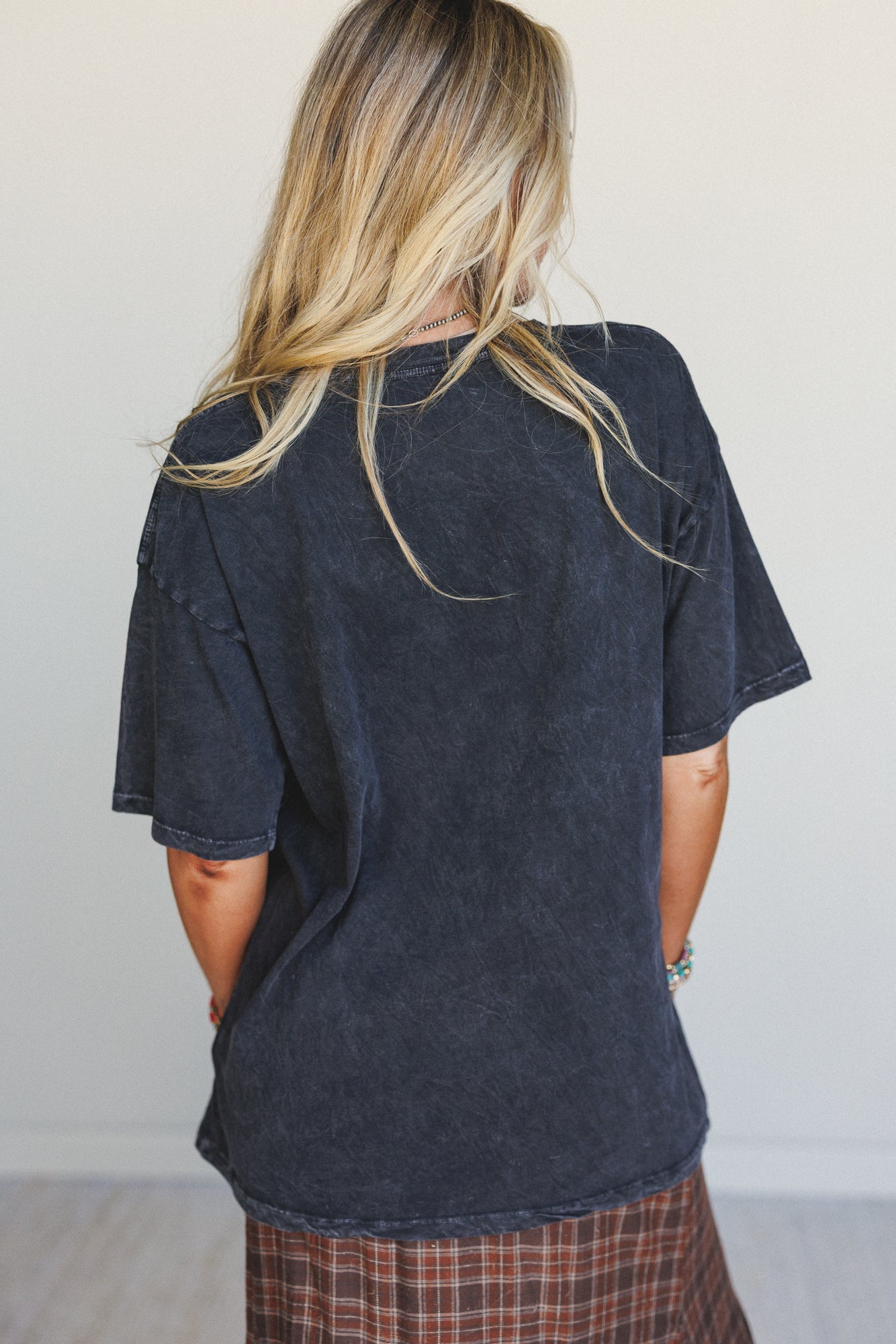 Doves Fly Graphic Tee - Charcoal