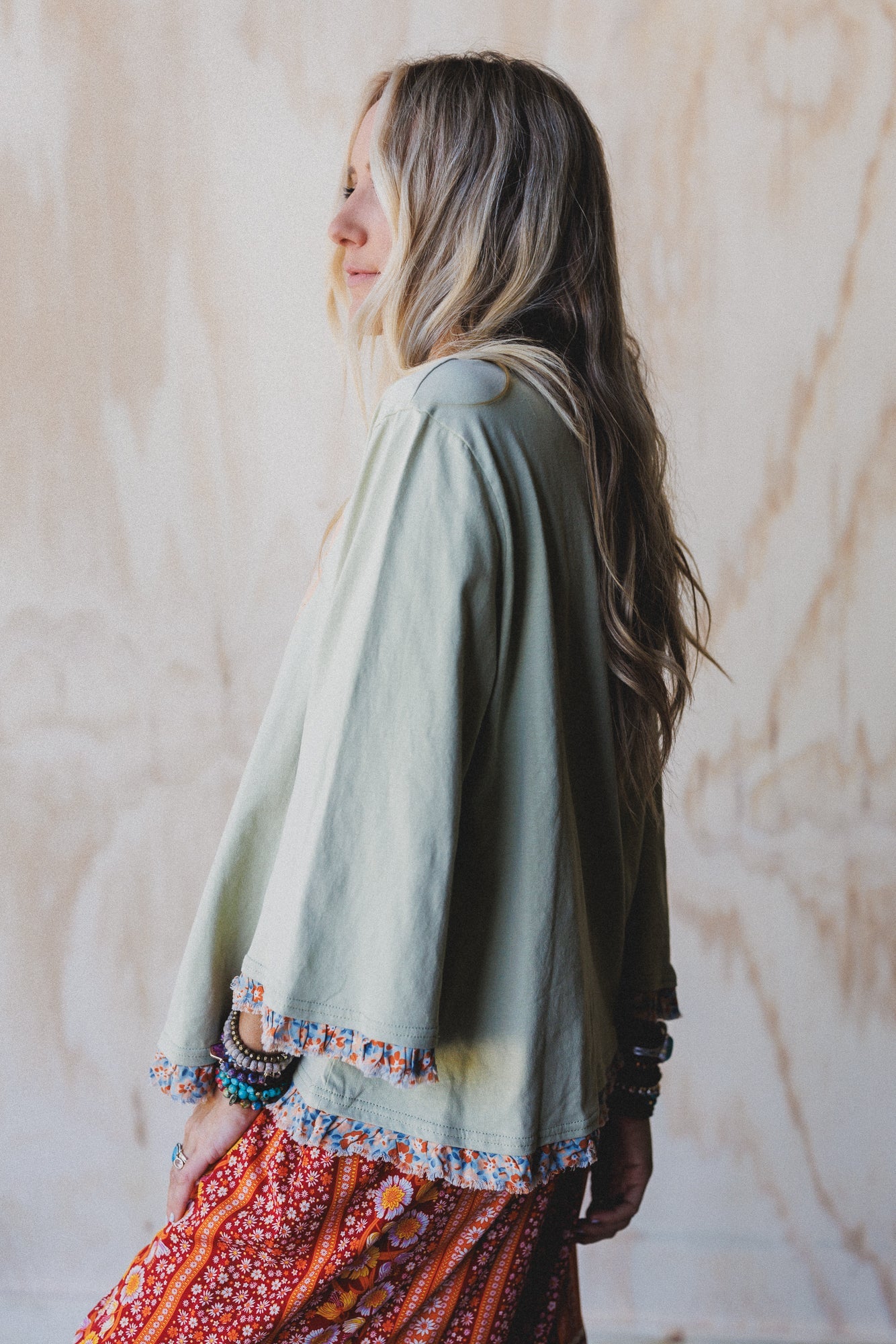 Dove Song Peace Graphic Top - Sage