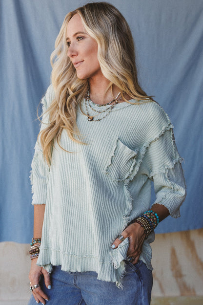 Jaqueline Textured Top - Sage