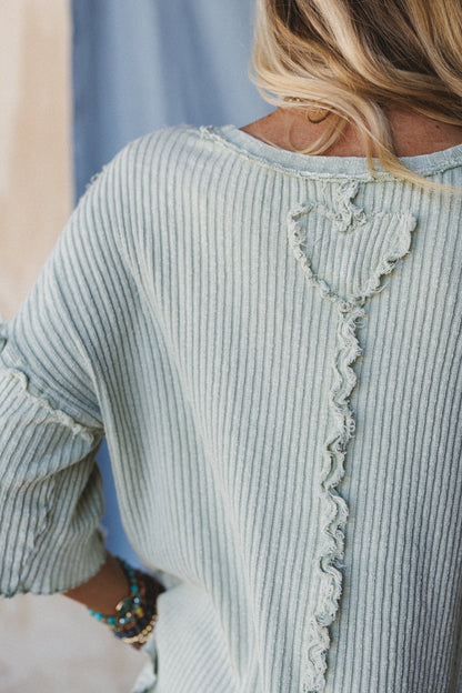 Jaqueline Textured Top - Sage