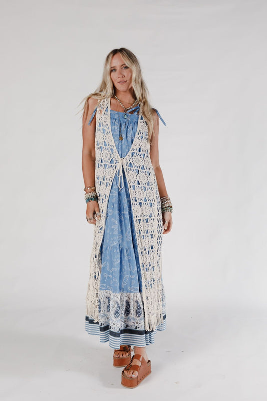 Crawford Crochet Duster - Beige