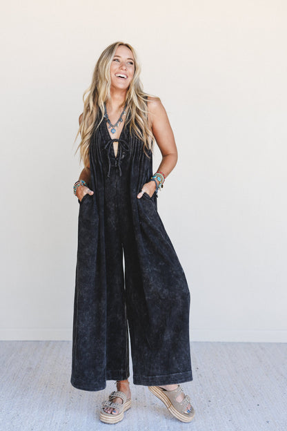 Love In Flight Jumpsuit - Black