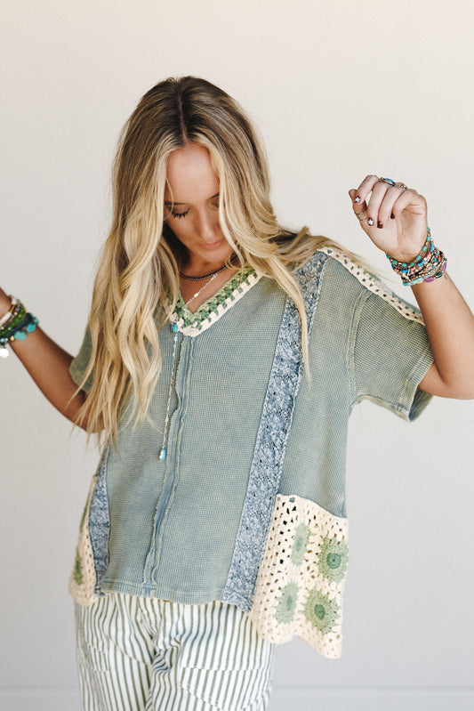 Blossom Dust Top - Blue