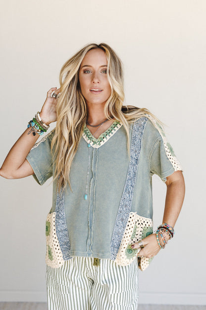 Blossom Dust Top - Blue