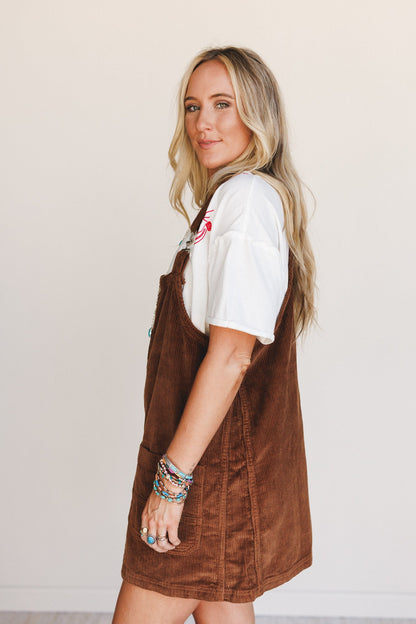 Lou Lou Overalls Dress - Camel