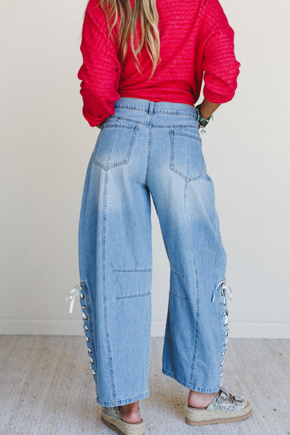 Starlace Wide Leg Jeans - Denim